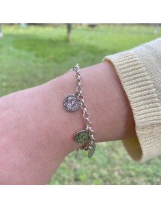 925er Sterlingsilber Armband mit Römischen Sesterze-Münzen  2