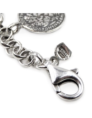 925 Sterling Silver Bracelet with Roman Sesterces