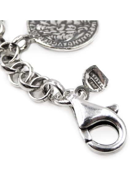 925 Sterling Silver Bracelet with Roman Sesterces