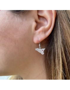 Orecchini Fiore in Argento 925 Con Zirconi Bianchi By Taitù 2