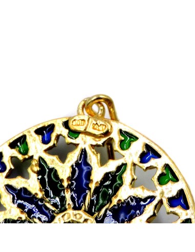 Orecchini Rosone in Argento Placcato Oro con...