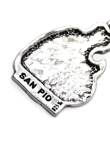 Collana con Ciondolo Busto Padre Pio in Argento
