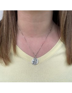 Halskette mit St. Pio-Medaille aus Sterlingsilber 2