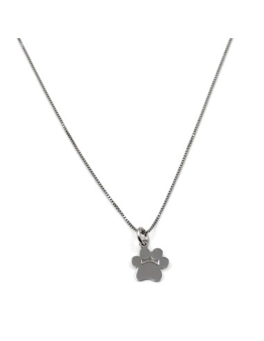 Collana Impronta Cane in Argento 