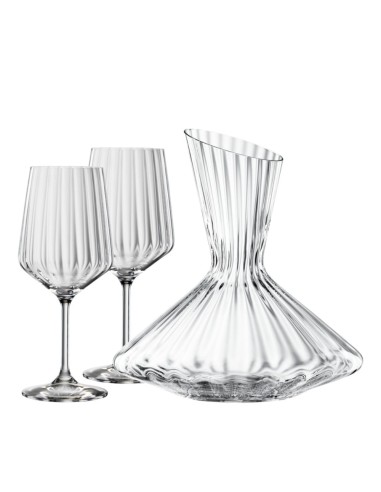Set Decanter con 2 Bicchieri Vino in Cristallo Lifestyle
