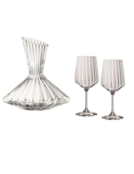 Set Decanter con 2 Bicchieri Vino in Cristallo Lifestyle
