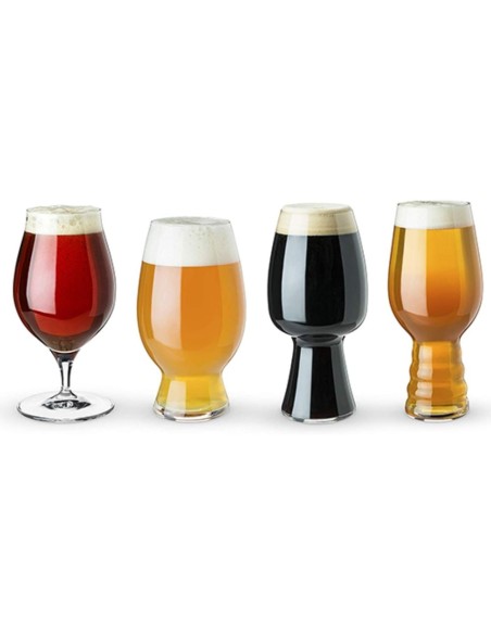 Set Degustazione Birra 4 Bicchieri Assortiti in Cristallo