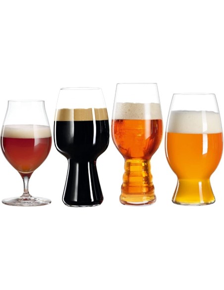 Set Degustazione Birra 4 Bicchieri Assortiti in Cristallo