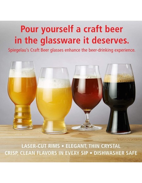 Set Degustazione Birra 4 Bicchieri Assortiti in Cristallo