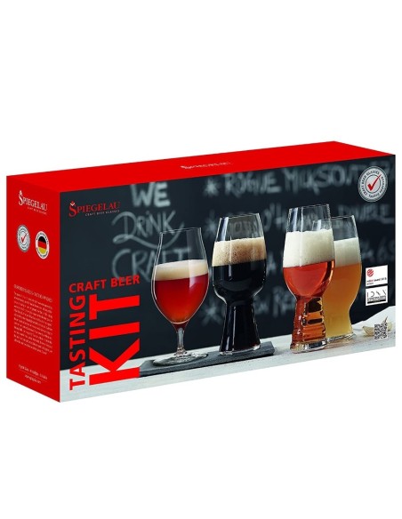 Set Degustazione Birra 4 Bicchieri Assortiti in Cristallo
