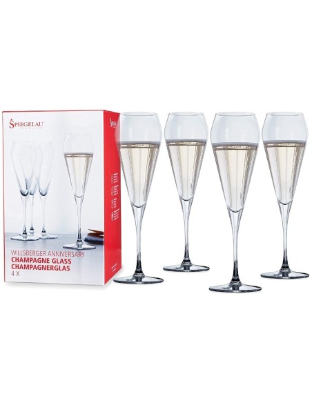 Spiegelau Willsberger Anniversary Champagne Flutes Set of 4