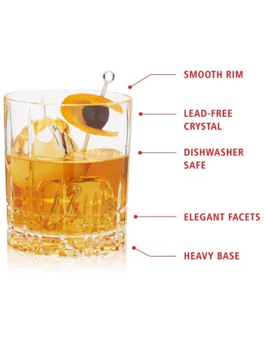 Set 4 Bicchieri da Whisky Double Old Fashioned...