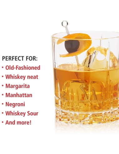 Perfect Serve Double Old Fashioned Glasses Set...
