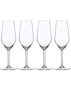 Flutes Champagne in Cristallo Style Set da 4