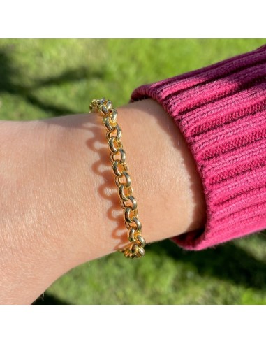 Gold Plated Sterling Silver Round Chain Bracelet 