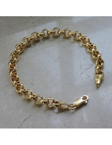 Bracciale Catena Tonda in Argento 925 Placcato Oro