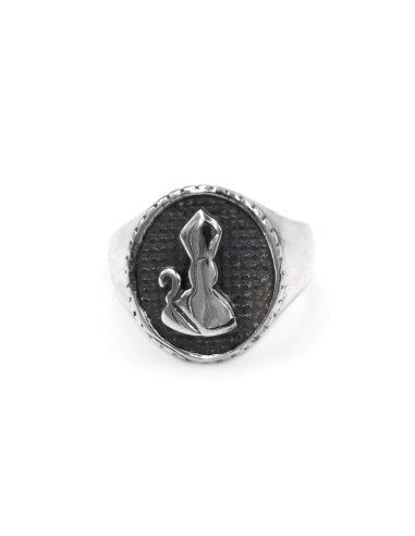 Anello Ovale San Gennaro in Argento 