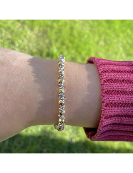Bracciale Catena Donna in Argento 925 Rodiato Con Ciondolo Doppia Stella