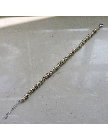 Bracciale Sfere Martellate in Argento 925...