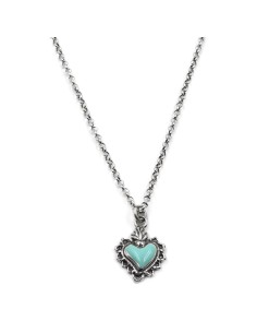 Enamelled Sterling Silver Holy Heart Necklace