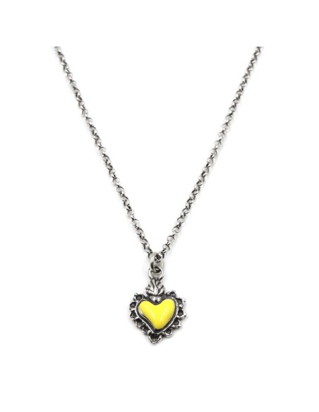 Collana Sacro Cuore Smaltato in Argento 