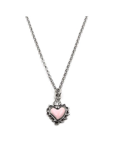 Collana Sacro Cuore Smaltato in Argento 