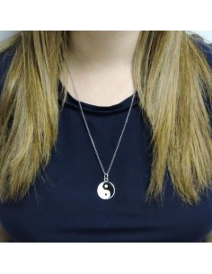Collana  Yin Yang in Argento Smaltato 2