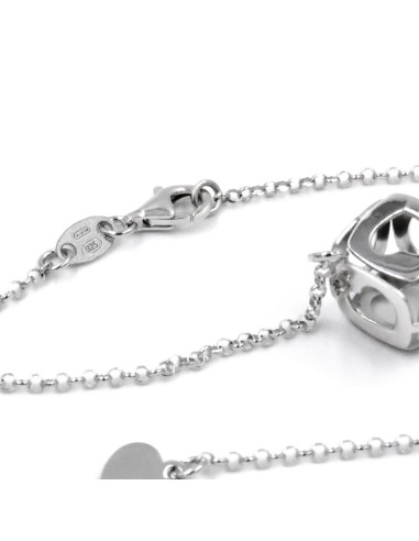 Bracciale Catena Donna in Argento 925 Rodiato...