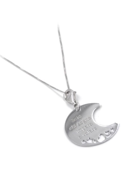 Bracciale Catena Donna in Argento 925 Rodiato con Ciondolo Doppio Cuore