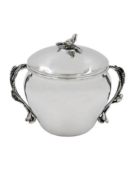 Zuccheriera in Argento con Decoro Spighe e Uccellini