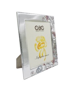 25th Anniversary Enamelled Silver Photo Frame 7x9  2