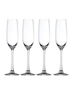 Bicchiere Champagne Flute in Cristallo Salute Set da 4