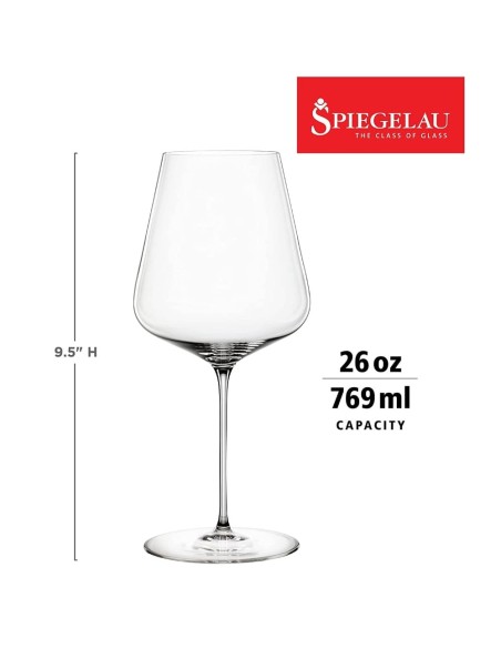 Bicchieri Vino Bordeaux in Cristallo Definition Set da 2