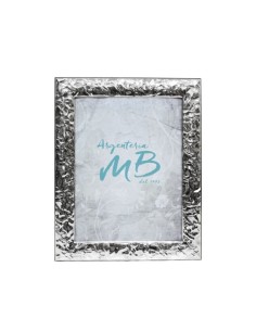 Silver Picture Frame Glossy Creased Effect cm 9 X 13   