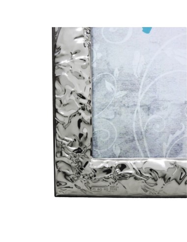 Silver Picture Frame Glossy Creased Effect cm 9...