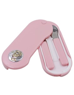 Pink Baby Girl Cutlery Set with Bear
