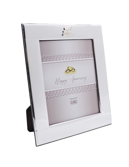 Portafoto 25 Anniversario 13x18 Cornice Fedi in Argento PVD