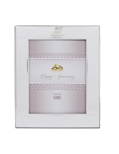 Portafoto 25 Anniversario 13x18 Cornice Fedi in Argento PVD 2