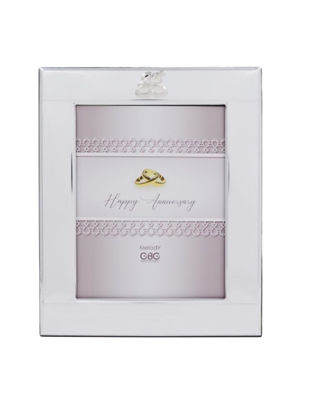 Portafoto 25 Anniversario 13x18 Cornice Fedi in Argento PVD