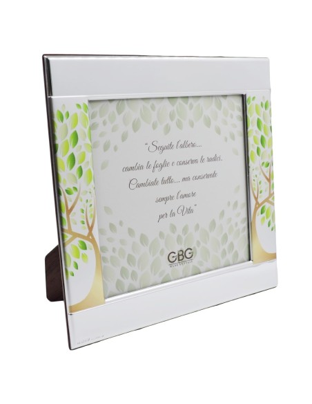 Cornice Portafoto Lucida Effetto Stropicciato cm 18x24 in Argento 