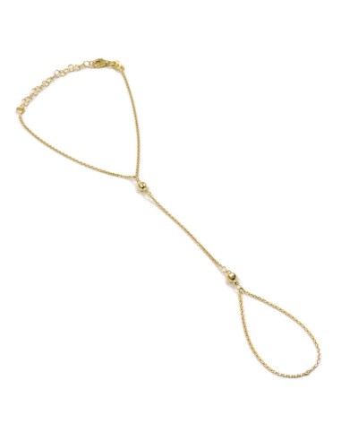 Gold Plated Sterling Silver Hand Kiss Bracelet 