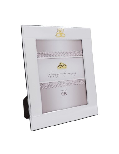PVD Silver 50th Anniversary Photo Frame 5 x 7...