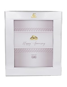 PVD Silver 50th Anniversary Photo Frame 8 x 10 with Rings 2
