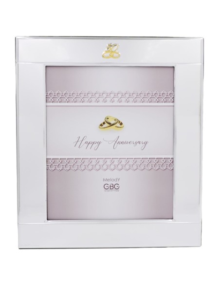 Portafoto 50 Anniversario 20x25 Cornice Fedi in Argento PVD