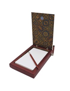 Wooden Desk Box with 925 Sterling Silver Cover 2