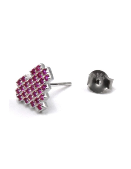 Orecchini Fiore in Argento 925 Con Zirconi Bianchi By Taitù