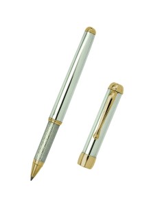  Sterling Silver Rollerball Pen with Gold Plated Details