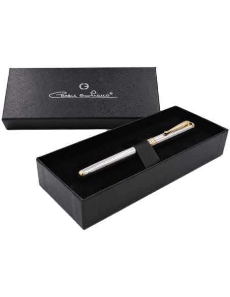  Sterling Silver Rollerball Pen with Gold Plated Details