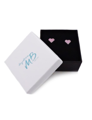 Orecchini Cuore Pixel in Argento 925 con...