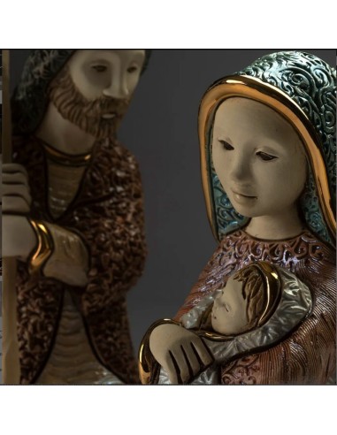 Sacra Famiglia Giuseppe e Maria Scultura in...